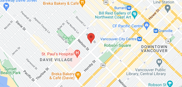 map of 1106 1028 BARCLAY STREET